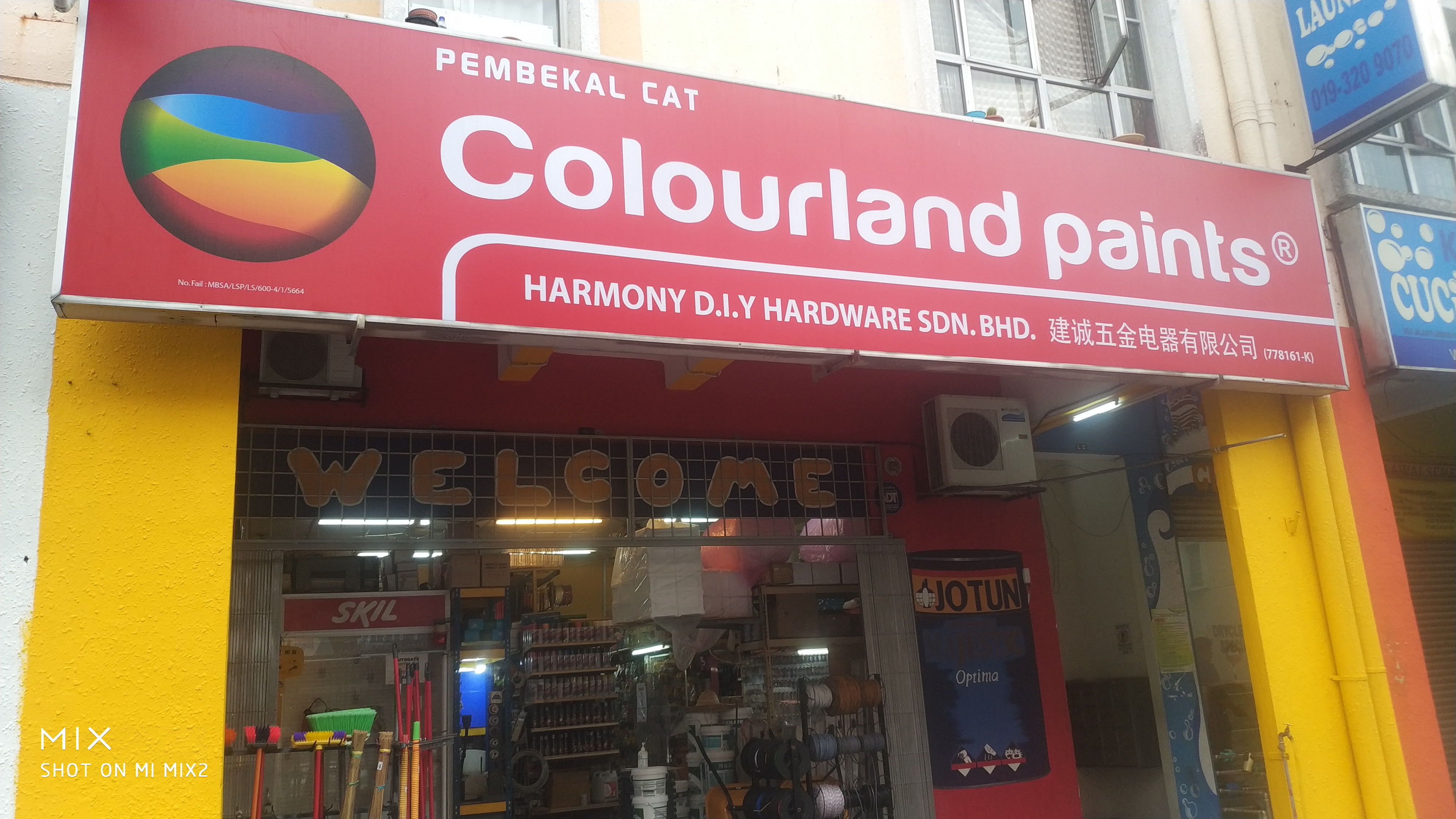 Shopfront of Harmony DIY Hardware Sdn Bhd