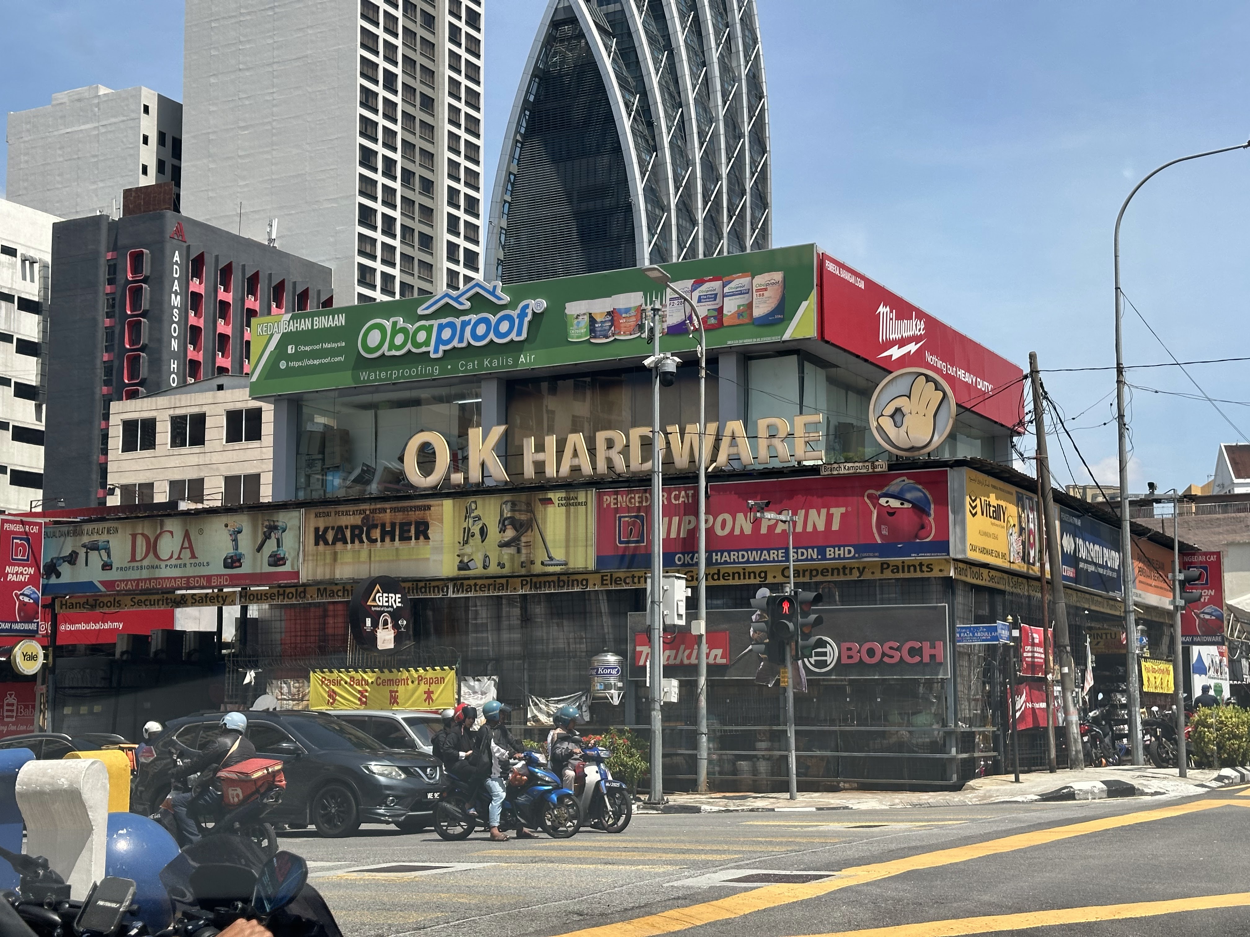 Shopfront of Okay Hardware Kampung Baru